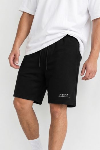 Regular Fit Σορτσάκι σε Μαύρο Χρώμα, Nope Minimal