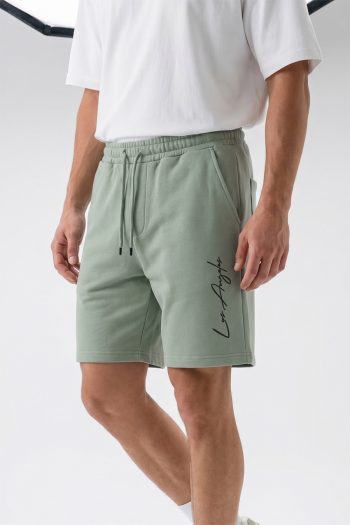 White Los Angeles Signature, Ανδρική Βερμούδα σε Φασκόμηλο Χρώμα