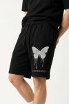 Ανδρικό Σορτσάκι σε Μαύρο Χρώμα, Dripping Butterfly United