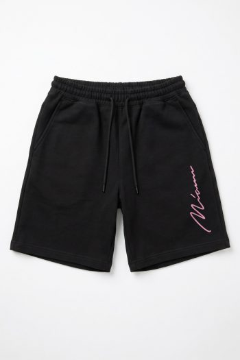 Pink Miami Vertical Signature, Ανδρική Βερμούδα σε Μαύρο Χρώμα