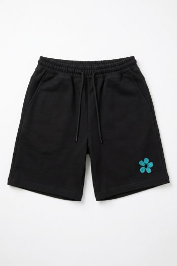 Regular Fit Σορτσάκι σε Μαύρο Χρώμα, Blue Flower Icon