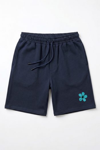 Regular Fit Σορτσάκι σε Μπλε Χρώμα, Blue Flower Icon