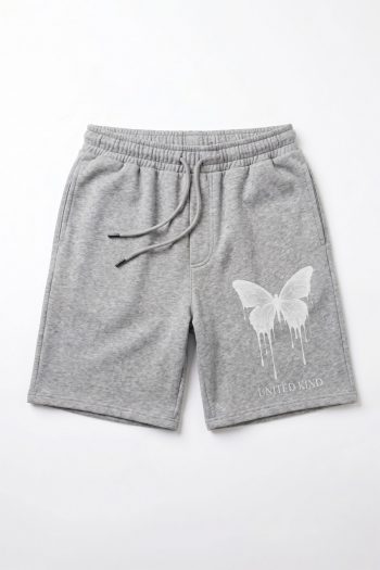 Ανδρικό Σορτσάκι σε Γκρι Χρώμα, Dripping Butterfly United