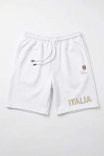 Βερμούδα Ανδρική σε Λευκό Χρώμα, Italia Bold Hem