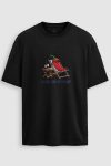 Oversized T-Shirt σε Μαύρο Χρώμα με σχέδιο, Chill Sunday Chair