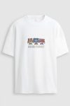 Oversized T-Shirt σε Λευκό Χρώμα με σχέδιο, Retro Memory Club