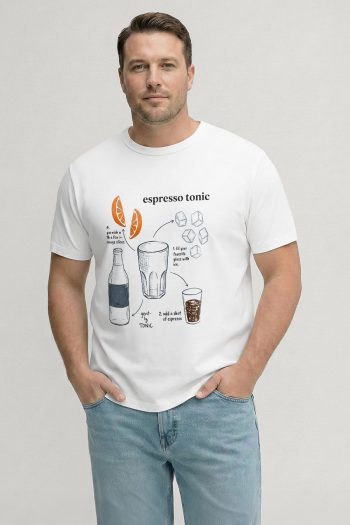 Espresso Tonic, Μπλούζα T-Shirt σε Λευκό Χρώμα