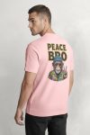 Peace Monkey Portrait,T-Shirt σε Ροζ Χρώμα
