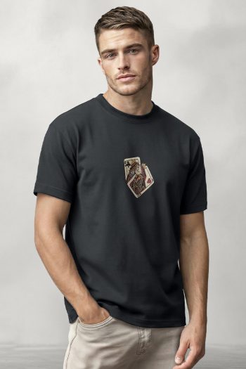 Vintage Card Stack,T-Shirt σε Iron Grey Χρώμα