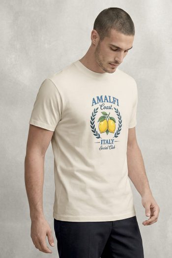 Amalfi Lemon, Μπλούζα T-Shirt σε Εκρού Χρώμα