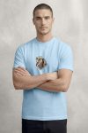 Vintage Card Stack,T-Shirt σε Γαλάζιο Χρώμα