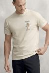 Palm Sunset Escape,T-Shirt σε Εκρού Χρώμα