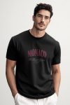 Monaco Red Riviera,T-Shirt σε Μαύρο Χρώμα