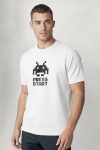 Pixel Race Start,T-Shirt σε Λευκό Χρώμα