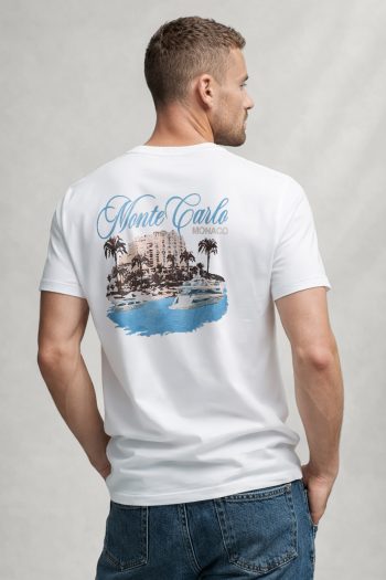Monte Carlo Marina,T-Shirt σε Λευκό Χρώμα