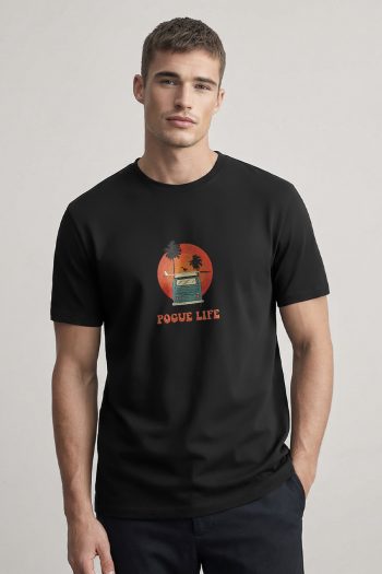 Sunset Van Club,T-Shirt σε Μαύρο Χρώμα