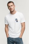 Palm Postcard Badge,T-Shirt σε Λευκό Χρώμα
