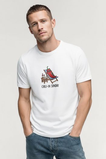 Red Chill Sunday Chair,T-Shirt σε Λευκό Χρώμα