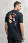 Old Fashioned Fruit Collage,T-Shirt σε Μπλε Χρώμα