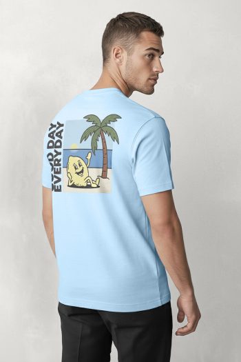 Good Day Lemon,T-Shirt σε Γαλάζιο Χρώμα