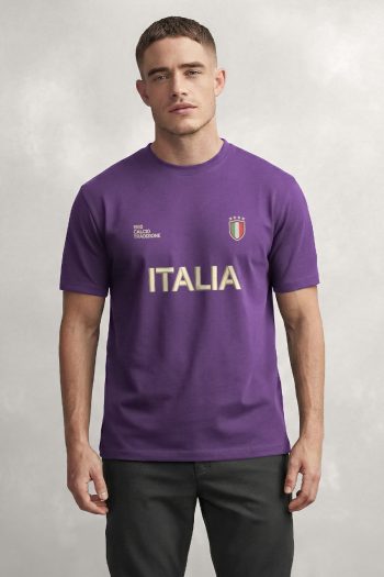 Italia Varsity,T-Shirt σε Μωβ Χρώμα
