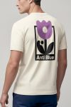 Anti Blue Flower Mark,T-Shirt σε Εκρού Χρώμα