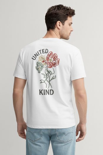 United Kind Flower Stems,T-Shirt σε Λευκό Χρώμα