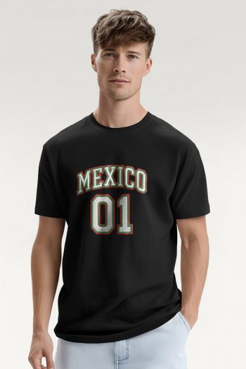 Mexico One,T-Shirt σε Μαύρο Χρώμα