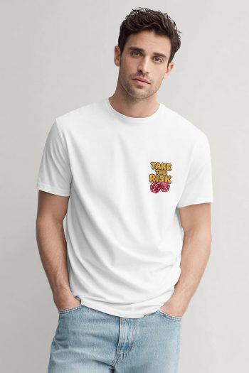 Risk Taken,T-Shirt σε Λευκό Χρώμα