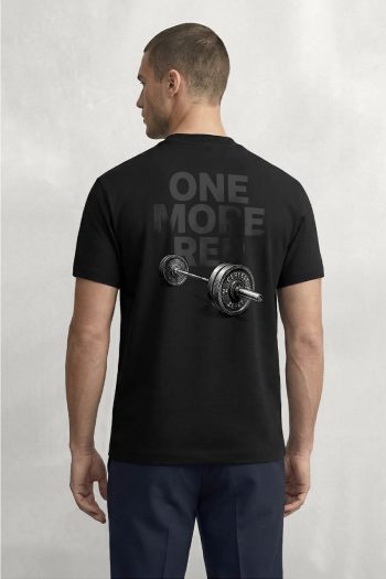 Tonal Barbell Rep,T-Shirt σε Μαύρο Χρώμα