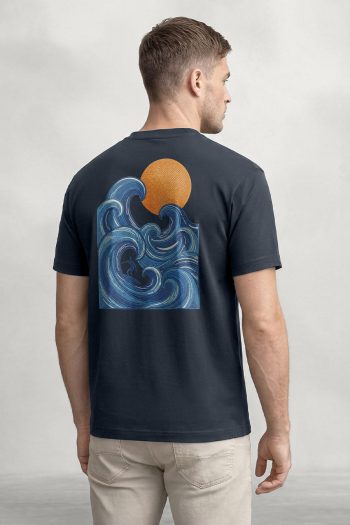 Blue Wave Sun,T-Shirt σε Μπλε Χρώμα