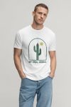 Cactus World,T-Shirt σε Λευκό Χρώμα