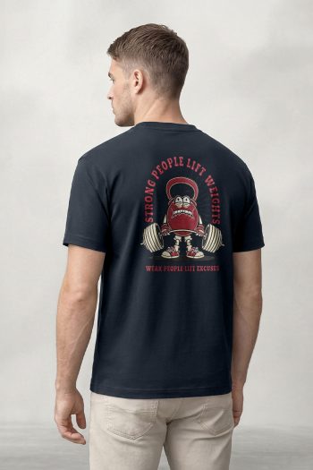 Weightlifting Mascot,T-Shirt σε Μπλε Χρώμα
