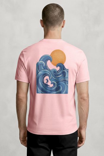 Blue Wave Sun,T-Shirt σε Ροζ Χρώμα
