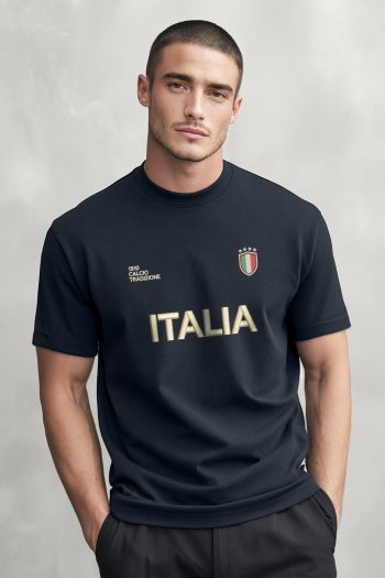 Italia Varsity,T-Shirt σε Μπλε Χρώμα