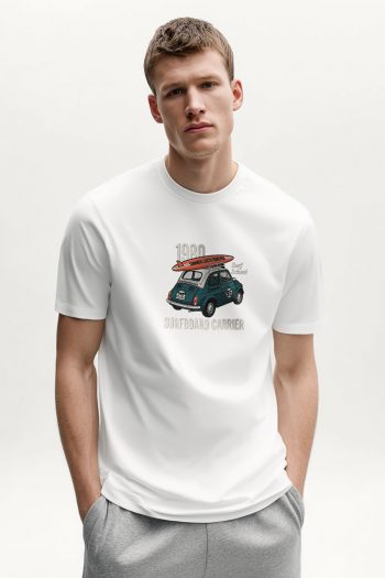 Surfboard Carrier,T-Shirt σε Λευκό Χρώμα