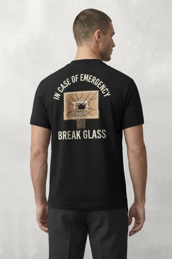 Emergency Basketball Hoop Golden,T-Shirt σε Μαύρο Χρώμα
