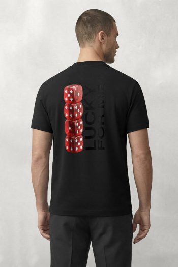 Lucky Dice Stack,T-Shirt σε Μαύρο Χρώμα