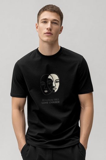 Love Check Faces,T-Shirt σε Μαύρο Χρώμα