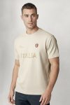 Italia Varsity,T-Shirt σε Εκρού Χρώμα