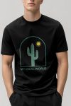 Cactus World,T-Shirt σε Μαύρο Χρώμα