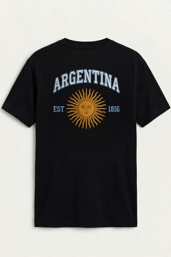 Argentina Sun Varsity,T-Shirt σε Μαύρο Χρώμα