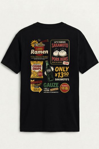 Ramen Poster Collage,T-Shirt σε Μαύρο Χρώμα