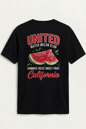 Watermelon Club Poster,T-Shirt σε Μαύρο Χρώμα