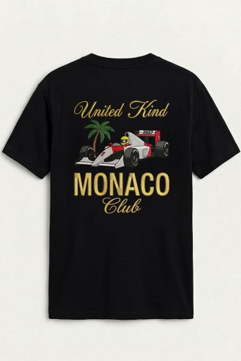 Monaco UK Racing Club,T-Shirt σε Μαύρο Χρώμα