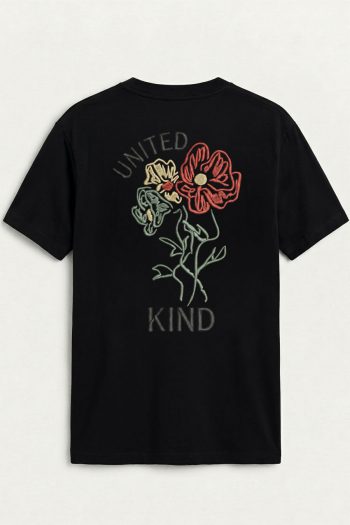 United Kind Flower Stems,T-Shirt σε Μαύρο Χρώμα