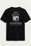Old Fashioned Glass,T-Shirt σε Μαύρο Χρώμα