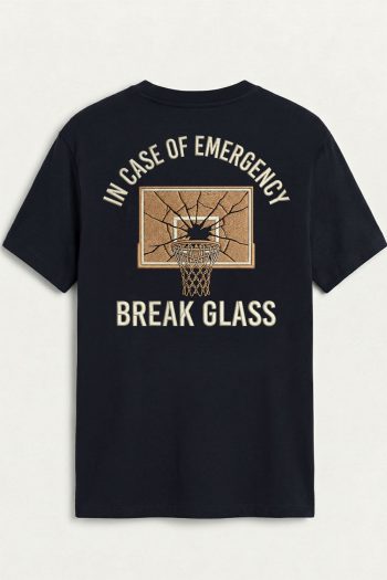 Emergency Basketball Hoop Golden,T-Shirt σε Μπλε Χρώμα