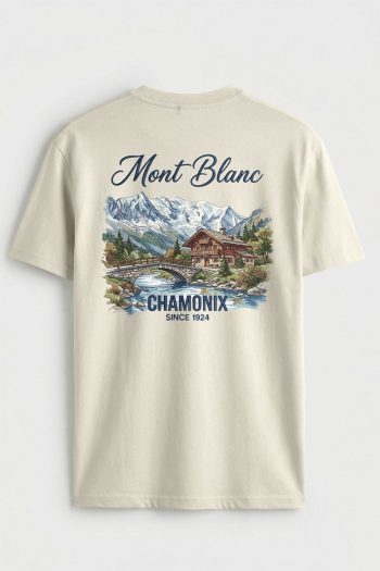 Mont Blanc Landscape,T-Shirt σε Εκρού Χρώμα