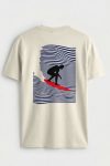 Night Wave Surfer,T-Shirt σε Εκρού Χρώμα